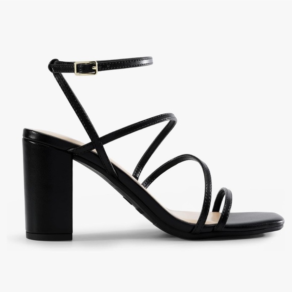 NWT Dream Paris Strappy Chunky Square Open Toe Block Heel Sandals - Picture 4 of 8